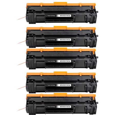 5 Pack HP 141A Black Compatible Toner Cartridge (W1410A)