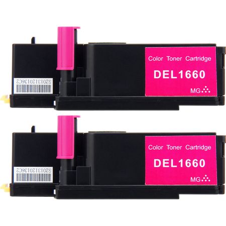 2 Pack Dell 332-0401 Magenta Compatible Toner Cartridges (4J0X7)