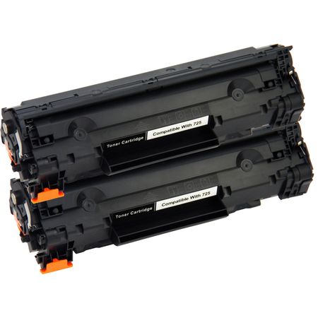 2 Pack Canon 125 Black Compatible Toner Cartridges (3484B001AA)