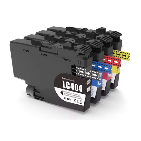 4 Pack Brother LC404 XL High-Yield Compatible Ink Cartridges