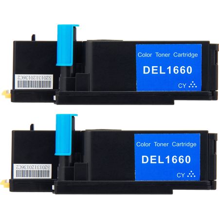 2 Pack Dell 332-0400 Cyan Compatible Toner Cartridges (5R6J0)