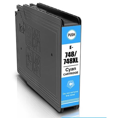 Epson T748XL Cyan High-Yield Remanufactured Ink Cartridge (T748XL220)