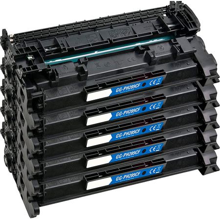 5 Pack HP 89A Black Compatible Toner Cartridge (CF289A)