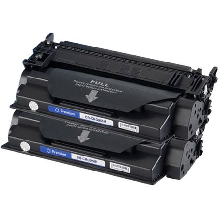 2 Pack Canon 056H High Yield Black Compatible Toner Cartridge (3008C001)